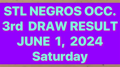 stl result negros occidental|STL Negros Occidental Results June 1 to 30, 2024.